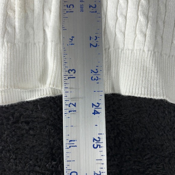 Ashworth XL White Cable Knit Sweater We Are Marshall Pullover Women's Vintage - Picture 5 of 7